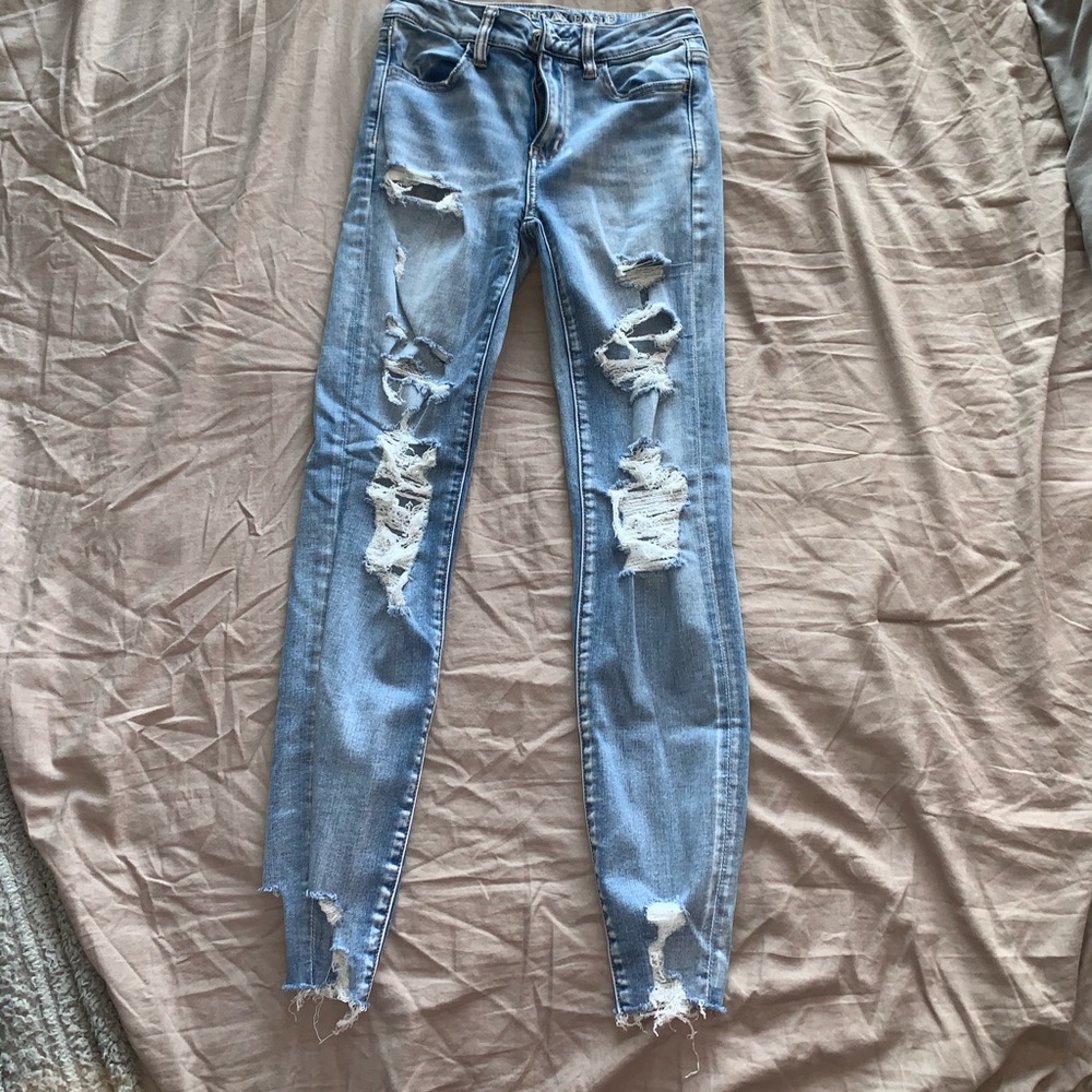 American Eagle Ripped Hi-Rise Jeggings